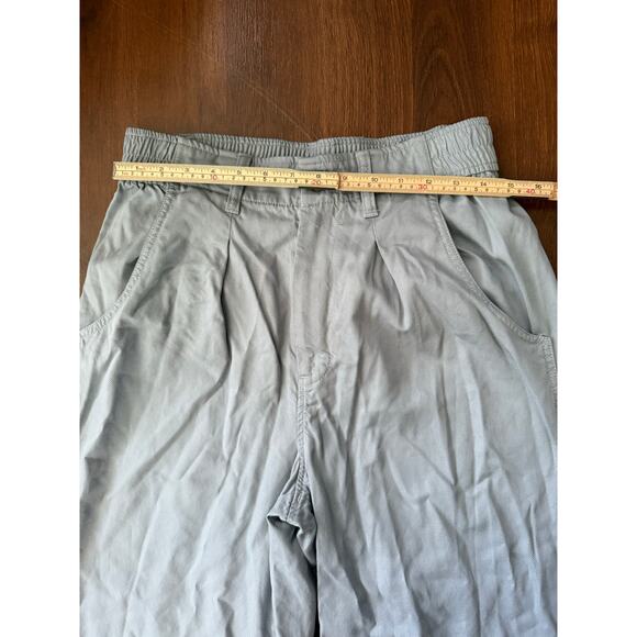 Madewell Neale Straight Leg Drapeweave Pants Overcast Blue Career Office Sz 10 - Picture 7 of 9